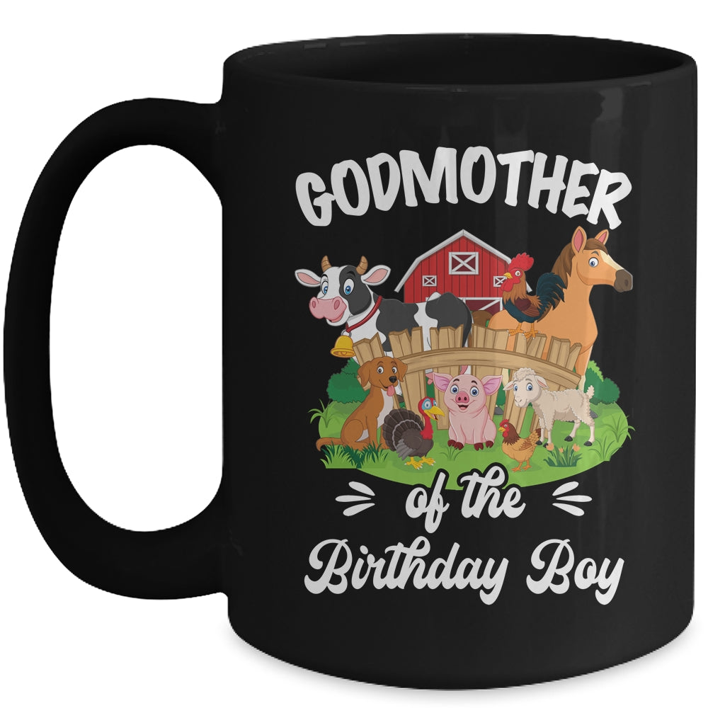 Godmother Of The Birthday Boy Party Cow Farm 1st Birthday Party Mug | siriusteestore