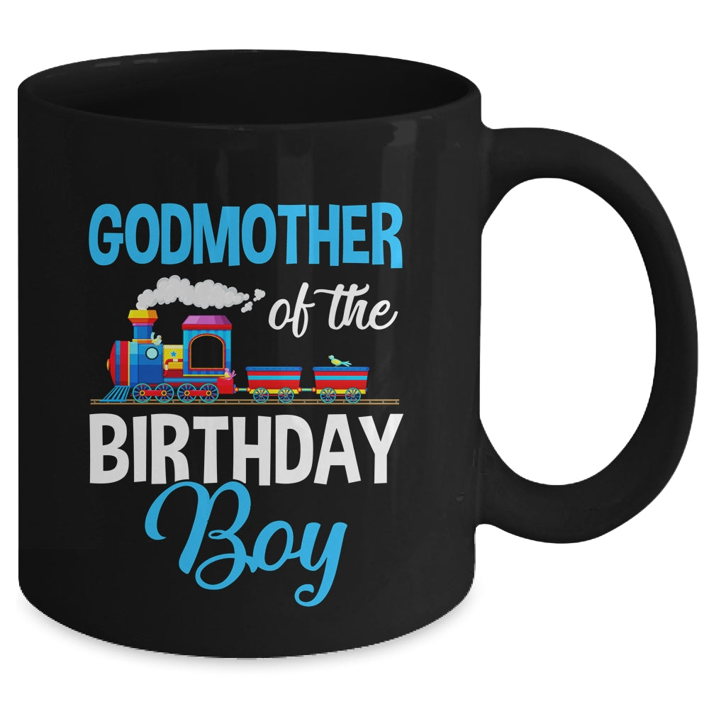 Godmother Of The Birthday Boy Railroad Train Theme Lover Mug | siriusteestore