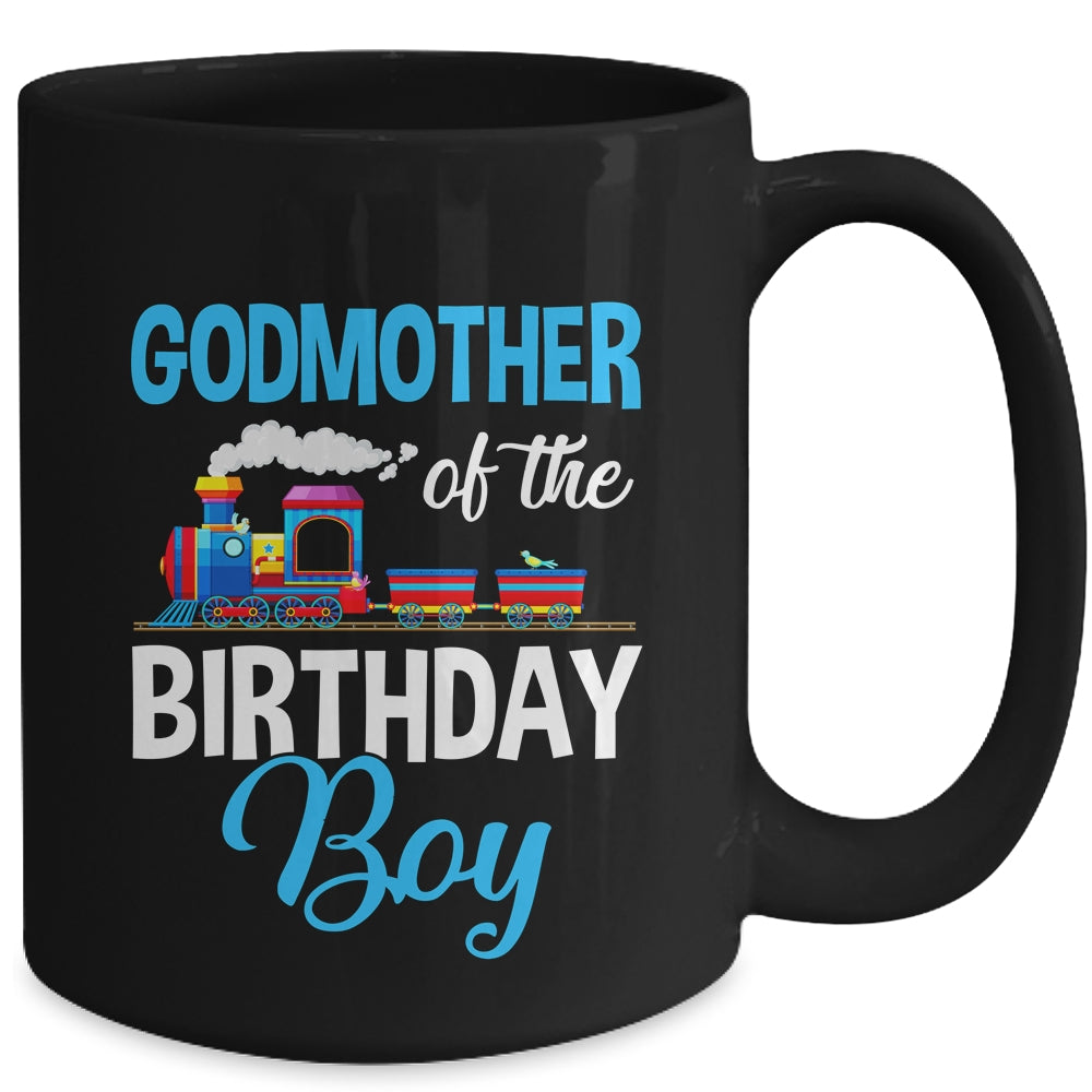 Godmother Of The Birthday Boy Railroad Train Theme Lover Mug | siriusteestore