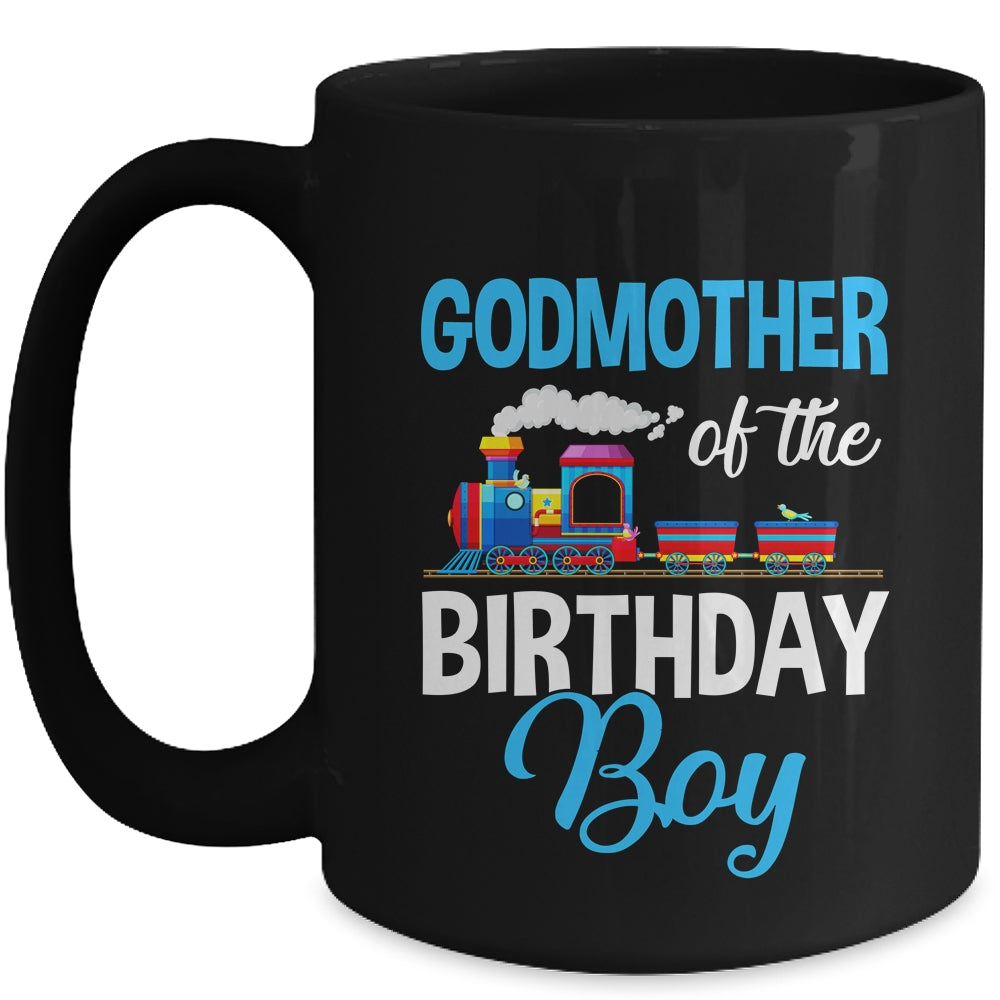 Godmother Of The Birthday Boy Railroad Train Theme Lover Mug | siriusteestore