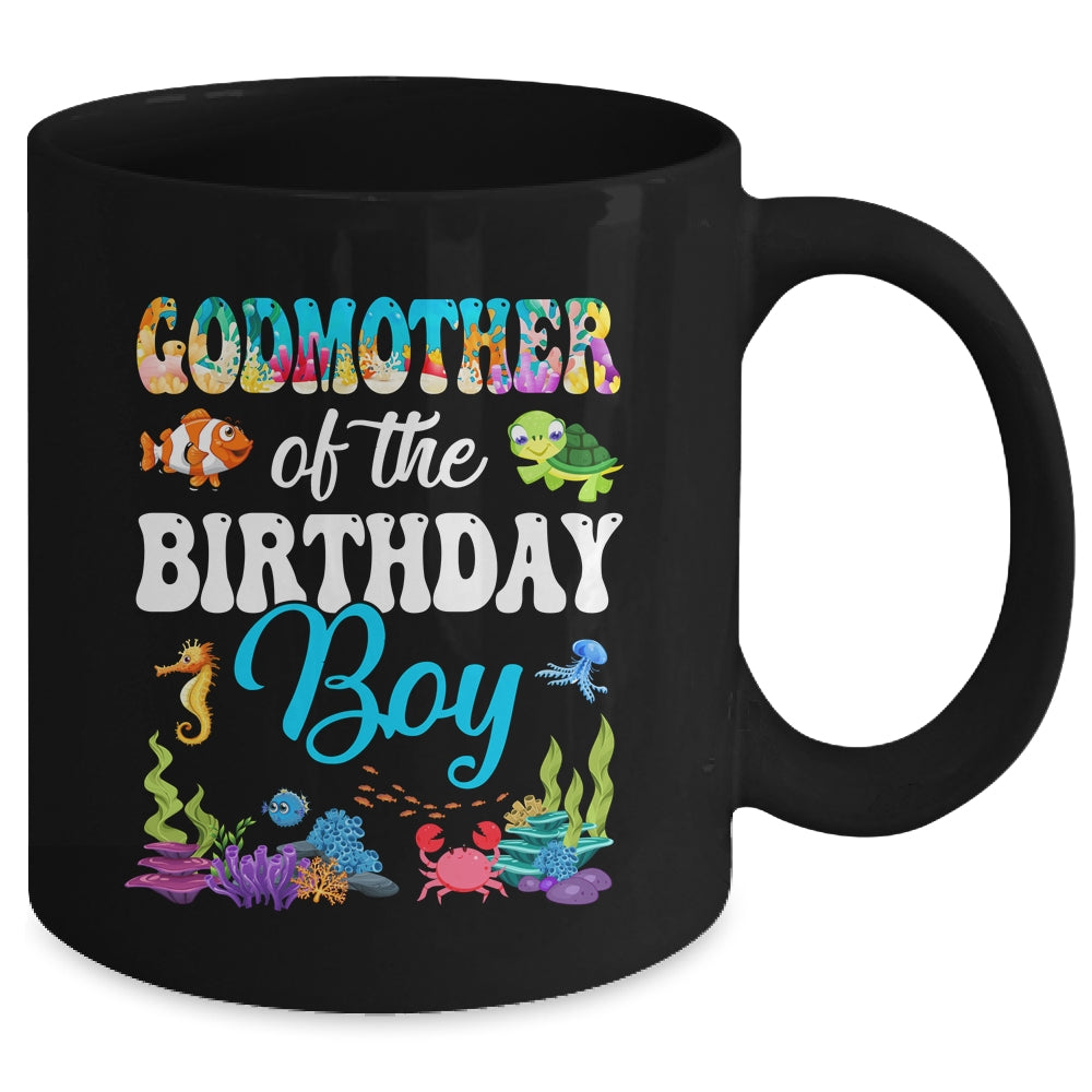 Godmother Of The Birthday Boy Sea Fish Ocean Aquarium Party Mug | siriusteestore