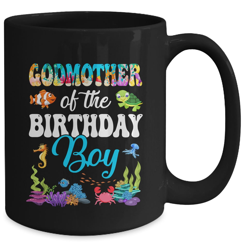 Godmother Of The Birthday Boy Sea Fish Ocean Aquarium Party Mug | siriusteestore