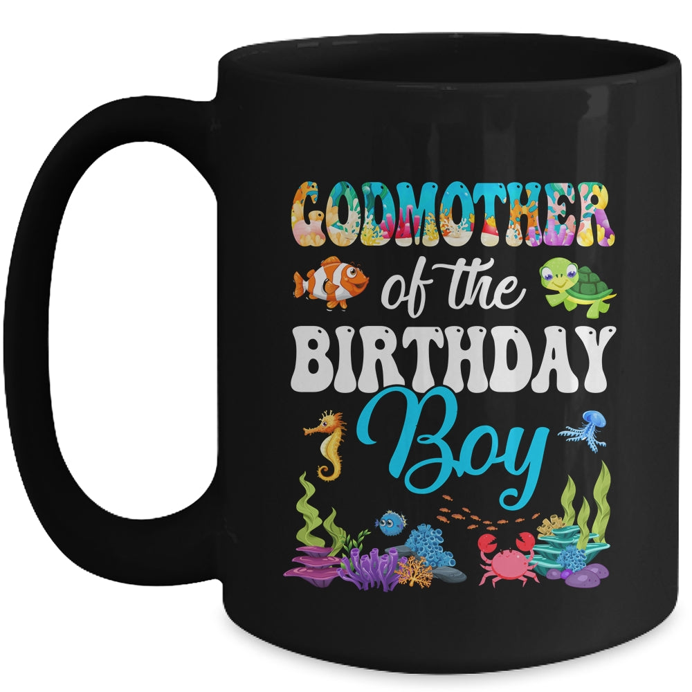 Godmother Of The Birthday Boy Sea Fish Ocean Aquarium Party Mug | siriusteestore