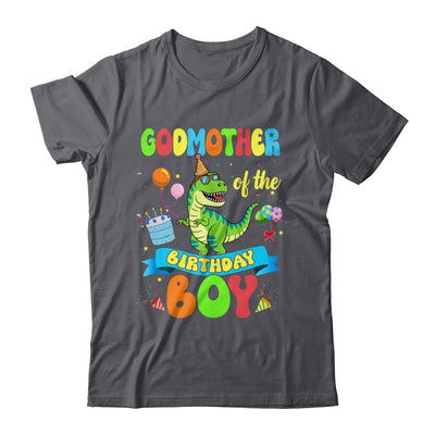 Godmother Of The Birthday Boy TRex Dinosaur Birthday Family Shirt & Hoodie | siriusteestore