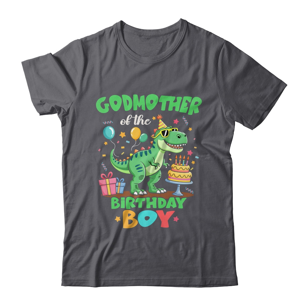 Godmother Of The Birthday Boy T Rex Dinosaur Family Party Shirt & Hoodie | siriusteestore
