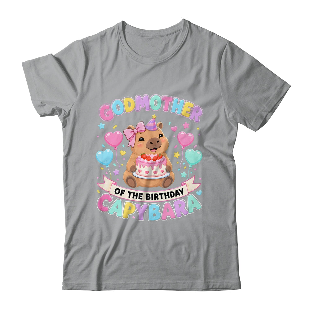 Godmother Of The Birthday Capybara Birthday Girl Family Shirt & Hoodie | siriusteestore