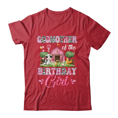 Godmother Of The Birthday Girl 1st Birthday Cow Farm Family Shirt & Hoodie | siriusteestore