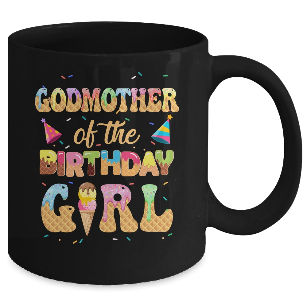 Godmother Of The Birthday Girl 1st Ice Cream Party Family Mug | siriusteestore