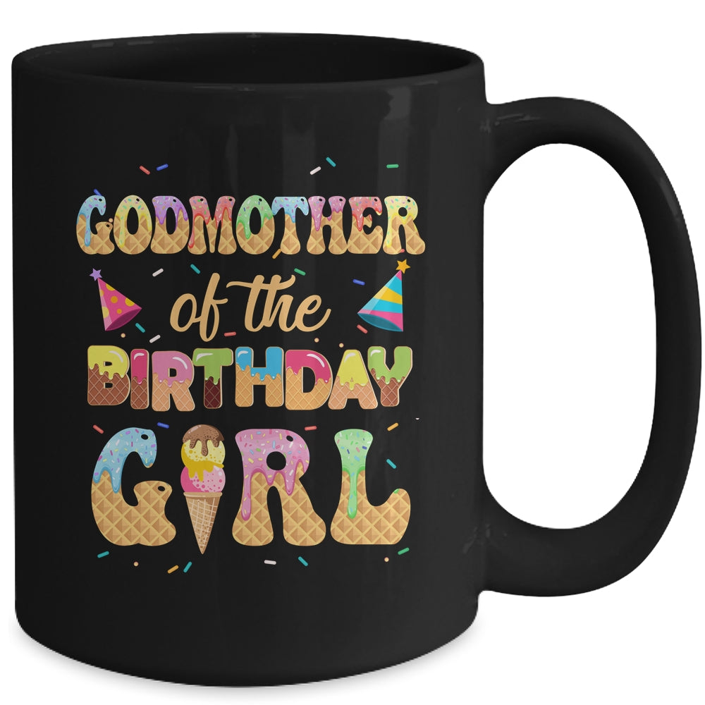 Godmother Of The Birthday Girl 1st Ice Cream Party Family Mug | siriusteestore