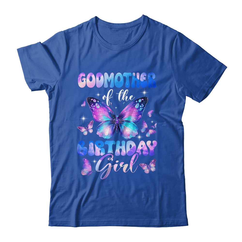 Godmother Of The Birthday Girl Butterfly Family Matching Shirt & Hoodie | siriusteestore
