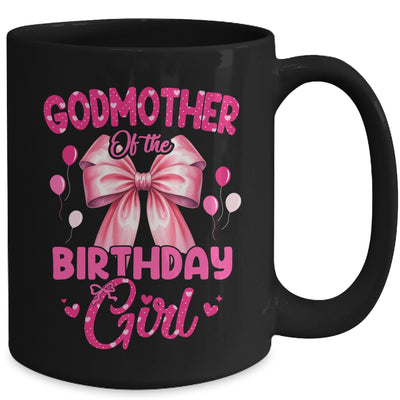 Godmother Of The Birthday Girl Coquette Bow Matching Family Mug | siriusteestore