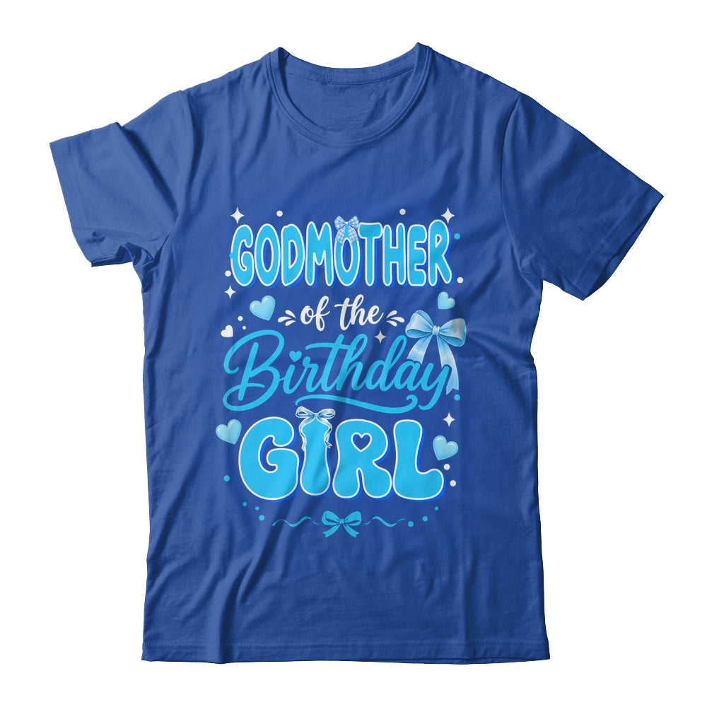 Godmother Of The Birthday Girl Family Coquette Bow Blue Cute Shirt & Hoodie | siriusteestore