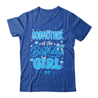 Godmother Of The Birthday Girl Family Coquette Bow Blue Cute Shirt & Hoodie | siriusteestore