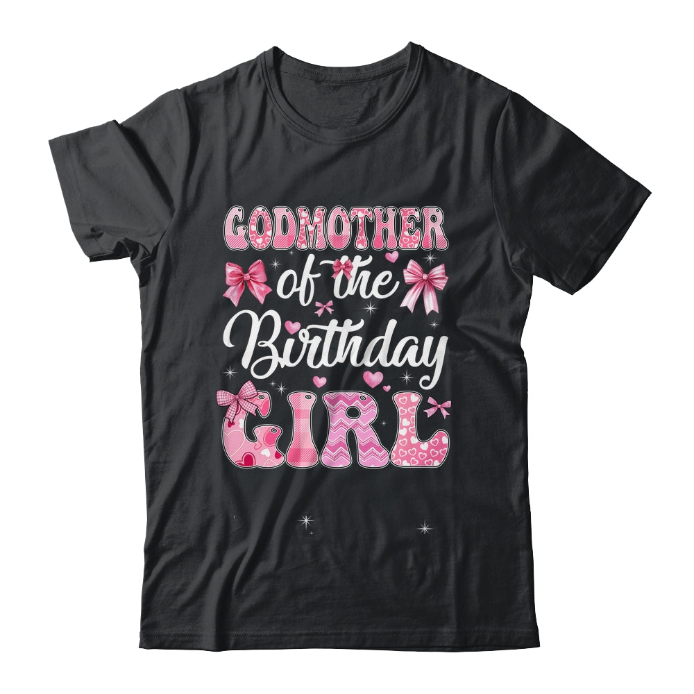 Godmother Of The Birthday Girl Family Pink Coquette Bow Shirt & Hoodie | siriusteestore