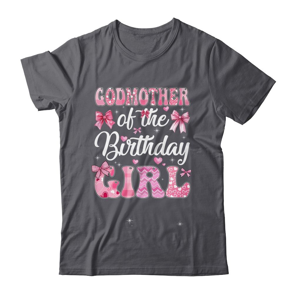 Godmother Of The Birthday Girl Family Pink Coquette Bow Shirt & Hoodie | siriusteestore