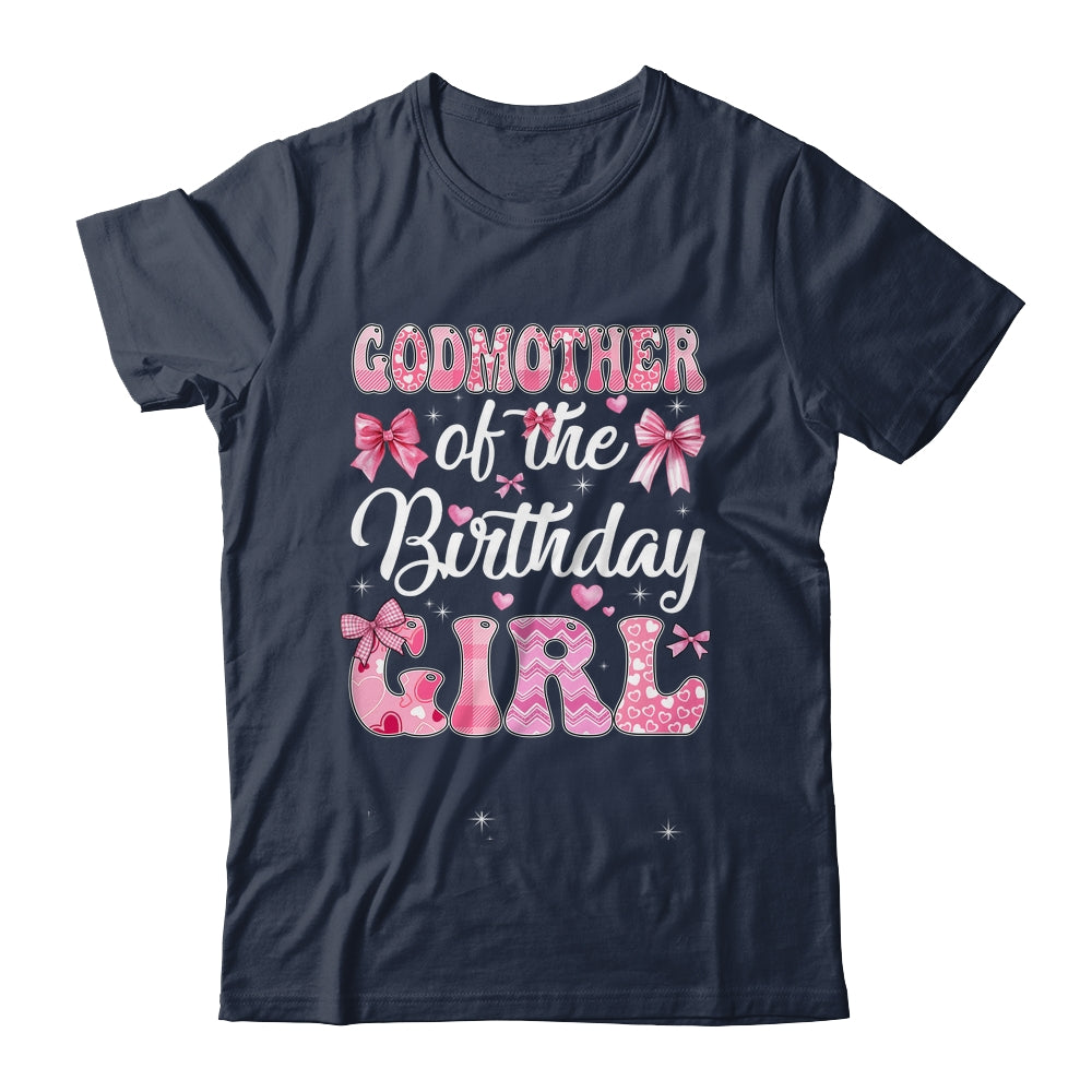 Godmother Of The Birthday Girl Family Pink Coquette Bow Shirt & Hoodie | siriusteestore
