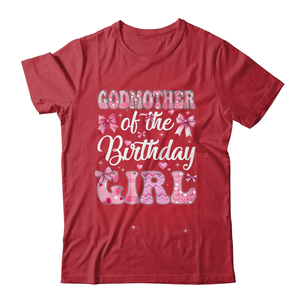Godmother Of The Birthday Girl Family Pink Coquette Bow Shirt & Hoodie | siriusteestore