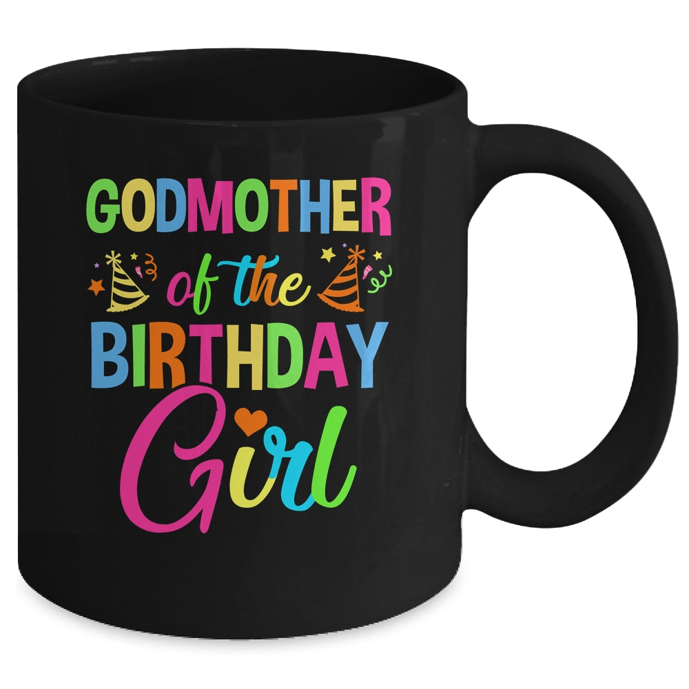 Godmother Of The Birthday Girl Glows Retro 80's Party Family Mug | siriusteestore