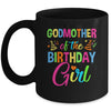 Godmother Of The Birthday Girl Glows Retro 80's Party Family Mug | siriusteestore