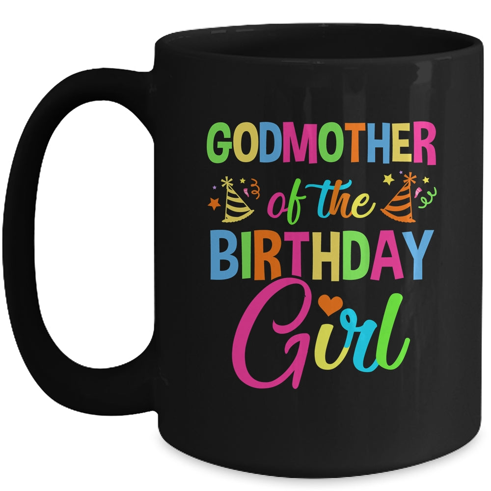 Godmother Of The Birthday Girl Glows Retro 80's Party Family Mug | siriusteestore