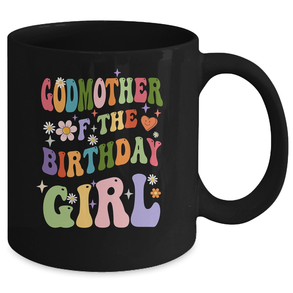 Godmother Of The Birthday Girl Groovy Party 1st Birthday Girl Mug | siriusteestore