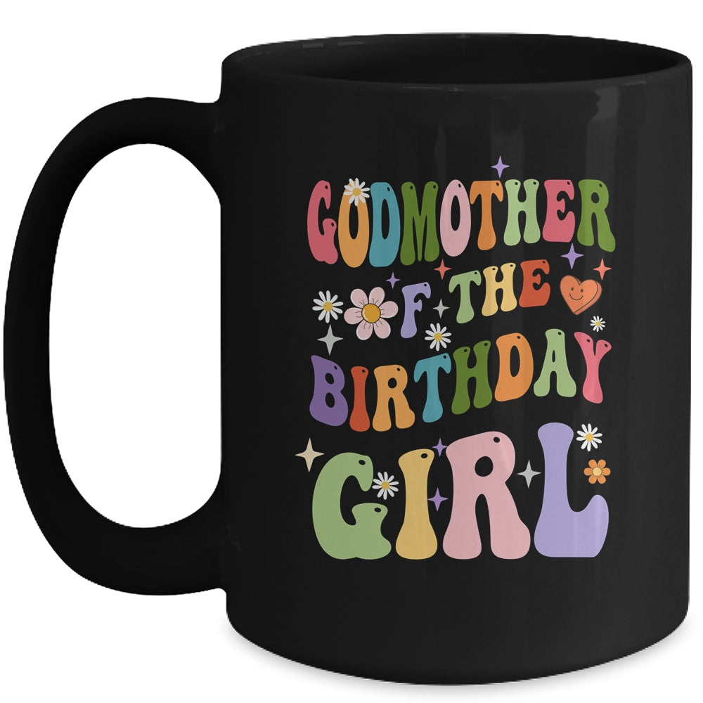 Godmother Of The Birthday Girl Groovy Party 1st Birthday Girl Mug | siriusteestore
