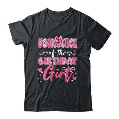 Godmother Of The Birthday Girl Pink Coquette Bow Family Shirt & Hoodie | siriusteestore