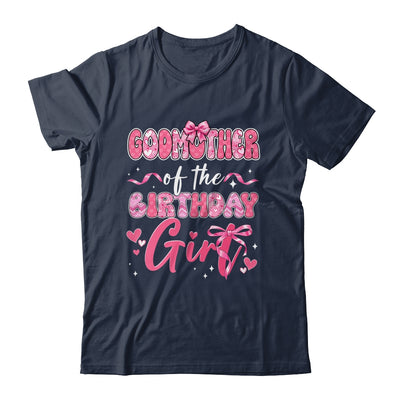 Godmother Of The Birthday Girl Pink Coquette Bow Family Shirt & Hoodie | siriusteestore