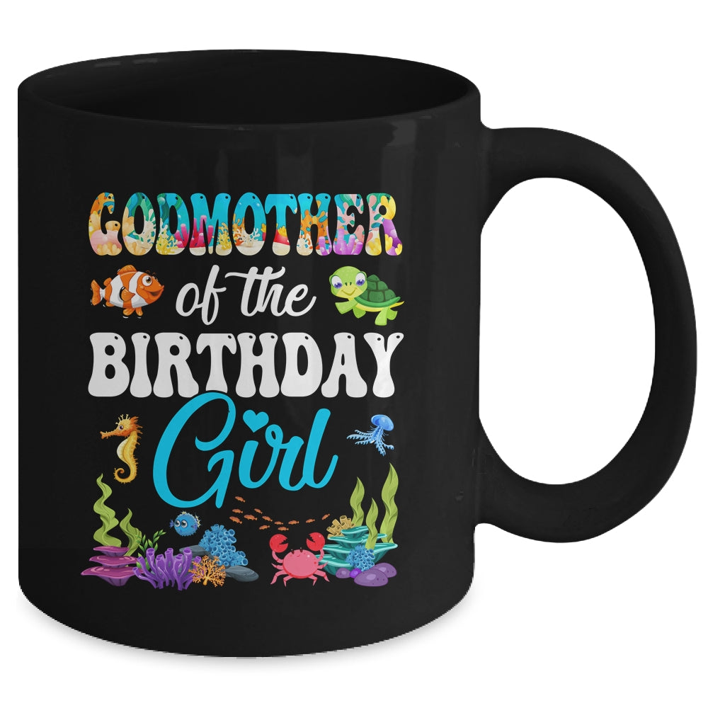 Godmother Of The Birthday Girl Sea Fish Ocean Aquarium Party Mug | siriusteestore