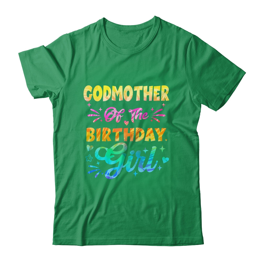 Godmother Of The Birthday Girl Tie Dye 1st Birthday Family Shirt & Hoodie | siriusteestore