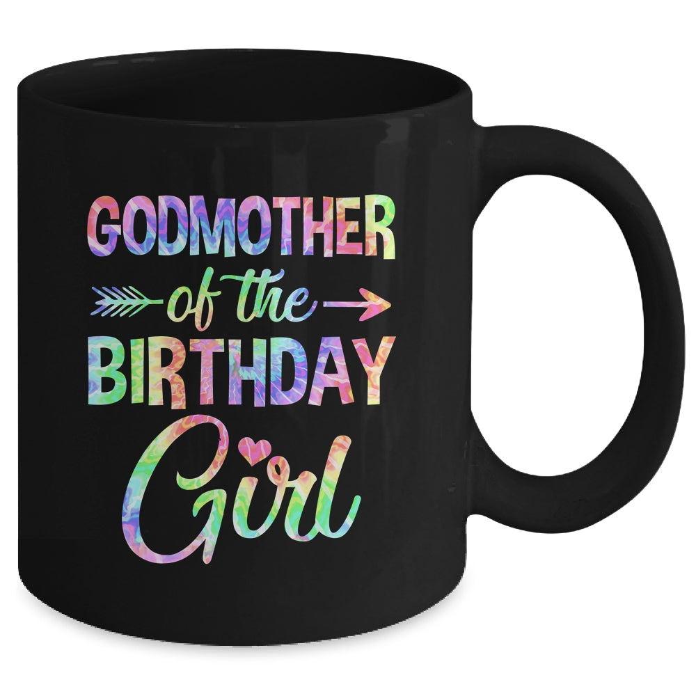 Godmother Of The Birthday Girl Tie Dye 1st Birthday Girl Mug | siriusteestore
