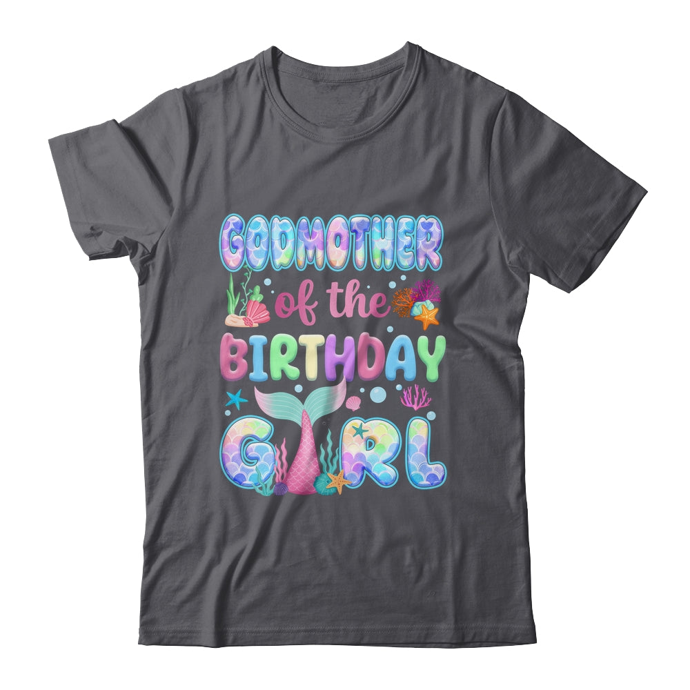 Godmother Of The Birthday Mermaid Girl Family Matching Party Shirt & Hoodie | siriusteestore