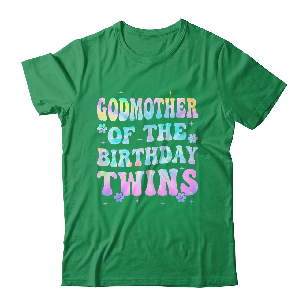 Godmother Of The Birthday Twins Girls Kids Party Retro Bday Shirt & Hoodie | siriusteestore