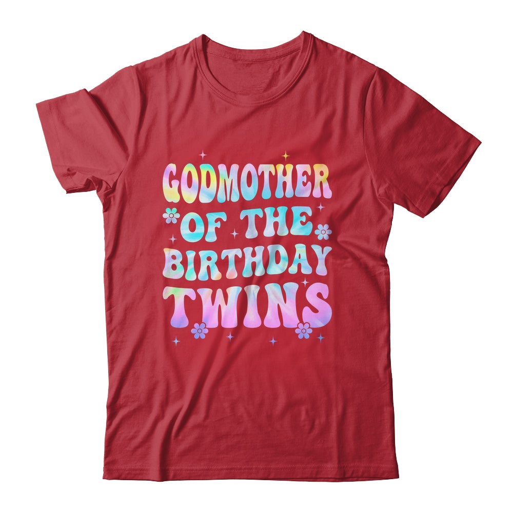 Godmother Of The Birthday Twins Girls Kids Party Retro Bday Shirt & Hoodie | siriusteestore