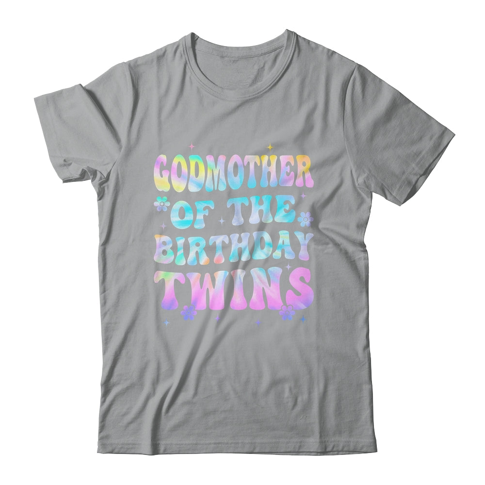 Godmother Of The Birthday Twins Girls Kids Party Retro Bday Shirt & Hoodie | siriusteestore