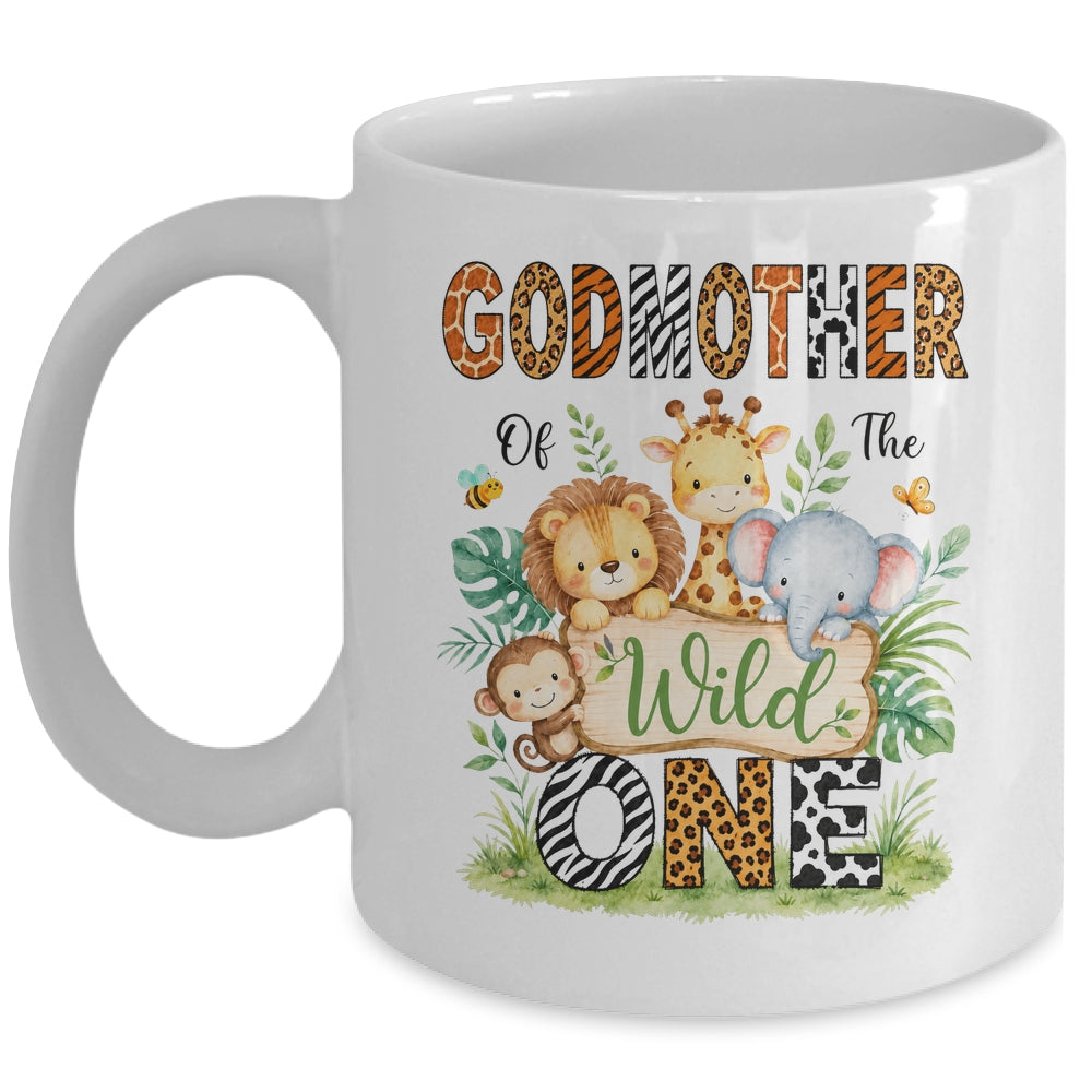 Godmother Of The Wild One First Birthday Boy Jungle Safari Mug | siriusteestore