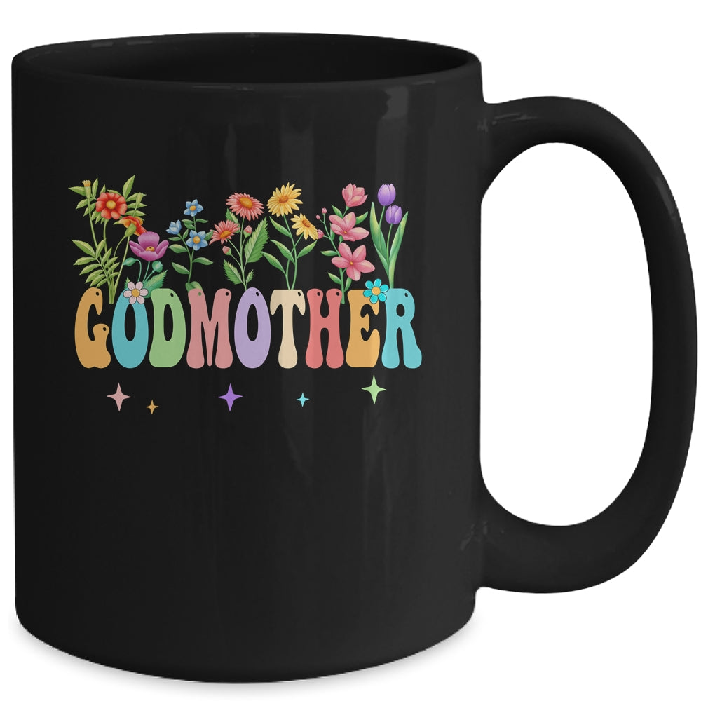 Godmother Women Wildflower Floral Godmother Mothers Day Mug | siriusteestore