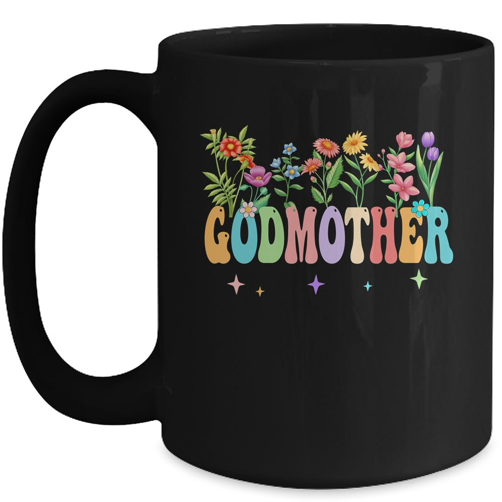 Godmother Women Wildflower Floral Godmother Mothers Day Mug | siriusteestore