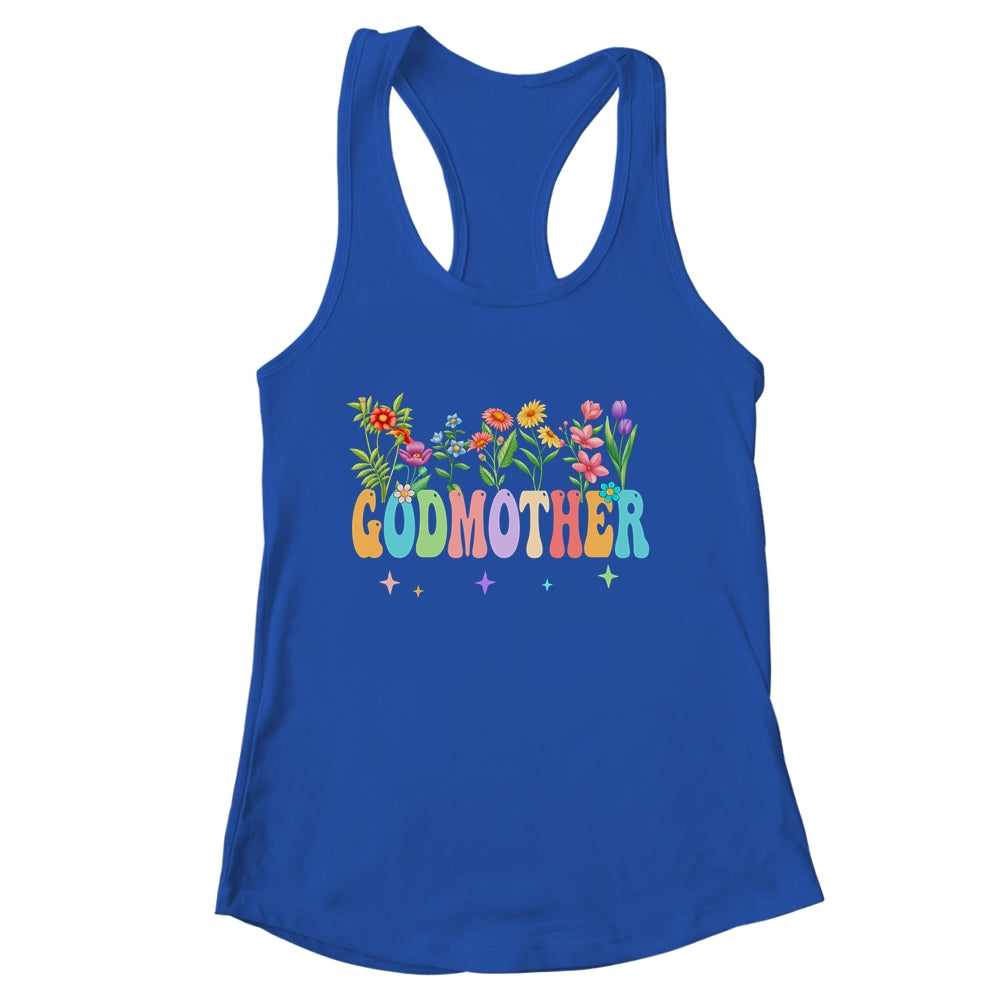 Godmother Women Wildflower Floral Godmother Mothers Day Shirt & Tank Top | siriusteestore