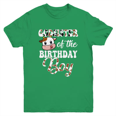 Godsister Of The Birthday Boy Cow Farm 1st Birthday Boy Youth Shirt | siriusteestore