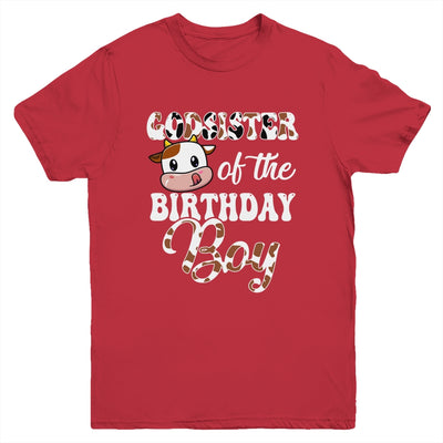 Godsister Of The Birthday Boy Cow Farm 1st Birthday Boy Youth Shirt | siriusteestore