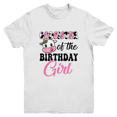 Godsister Of The Birthday Girl Cow Farm 1st Birthday Girl Youth Shirt | siriusteestore