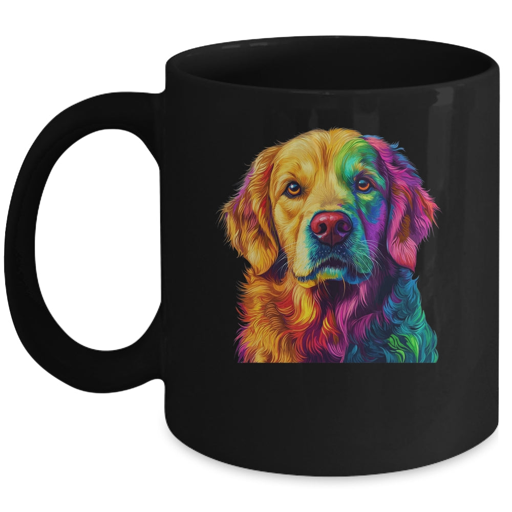 Golden Retriever Dog Colorful Face Dog Lover Men Women Mug | siriusteestore