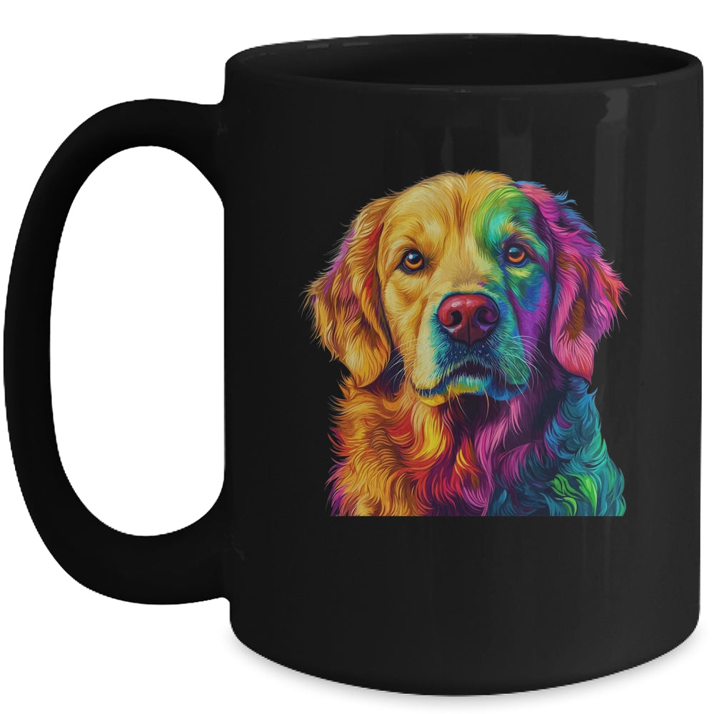 Golden Retriever Dog Colorful Face Dog Lover Men Women Mug | siriusteestore