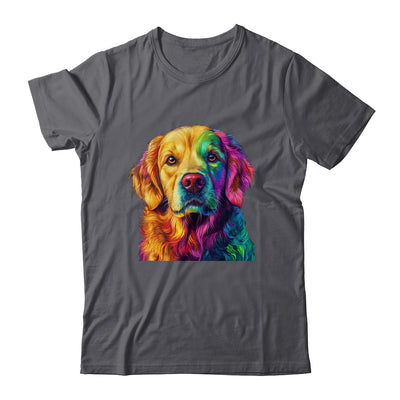 Golden Retriever Dog Colorful Face Dog Lover Men Women Shirt & Tank Top | siriusteestore