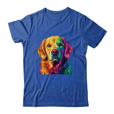 Golden Retriever Dog Colorful Face Dog Lover Men Women Shirt & Tank Top | siriusteestore