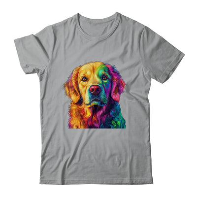 Golden Retriever Dog Colorful Face Dog Lover Men Women Shirt & Tank Top | siriusteestore