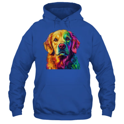 Golden Retriever Dog Colorful Face Dog Lover Men Women Shirt & Tank Top | siriusteestore
