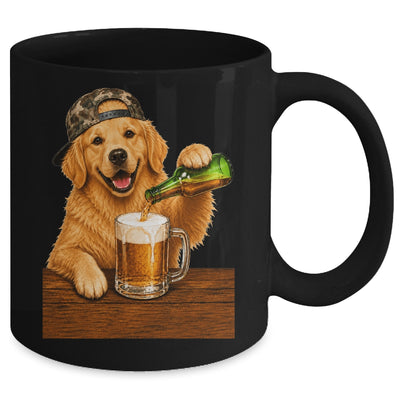 Golden Retriever Drinking Beer Funny Dog Meme Fathers Day Mug | siriusteestore