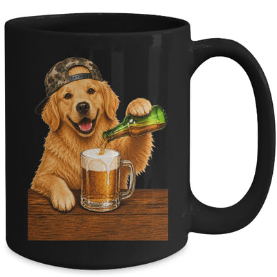 Golden Retriever Drinking Beer Funny Dog Meme Fathers Day Mug | siriusteestore